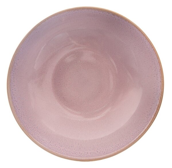 Ružový hlboký keramický tanier ø 20,5 cm Glaze – Orion