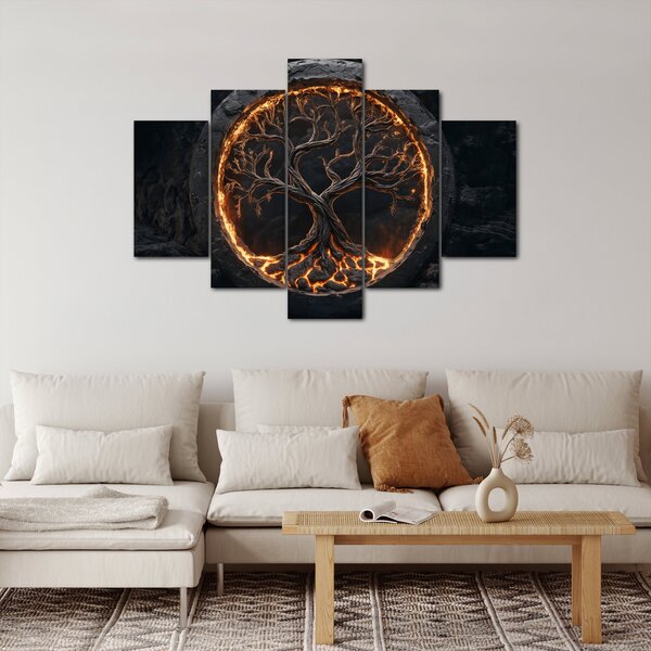 Obraz – Strom života v láve I. (150x105 cm)