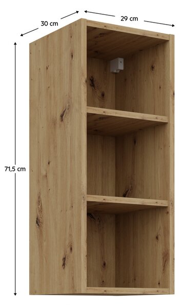 NovýNábytok.sk Horný kuchynský regál Arsella/Frosbona 30 G-72 OTW (dub artisan). Vlastná spoľahlivá doprava až k Vám domov. 1160694