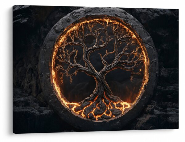 Obraz – Strom života v láve I. (70x50 cm)