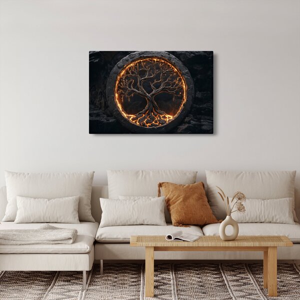 Obraz – Strom života v láve I. (90x60 cm)