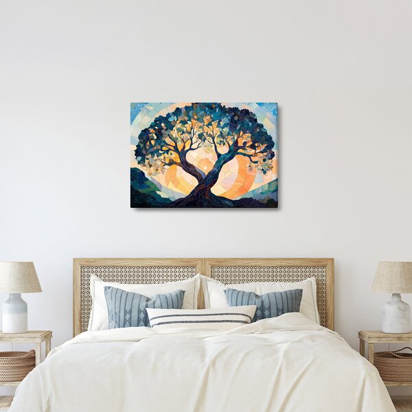 Obraz – Mozaika – slnko a strom II. (70x50 cm)
