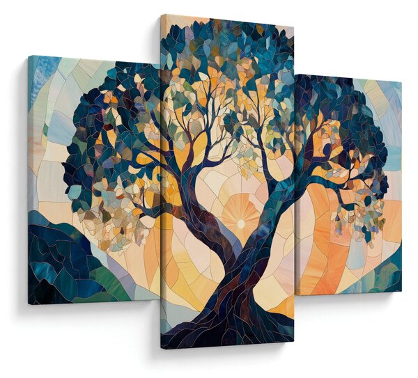 Obraz – Mozaika – slnko a strom II. (90x60 cm)