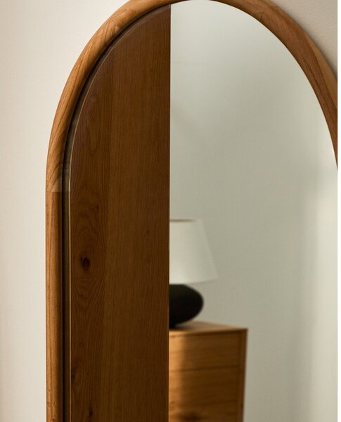Nástenné zrkadlo s dreveným rámom 55x155 cm Milsa – Kave Home