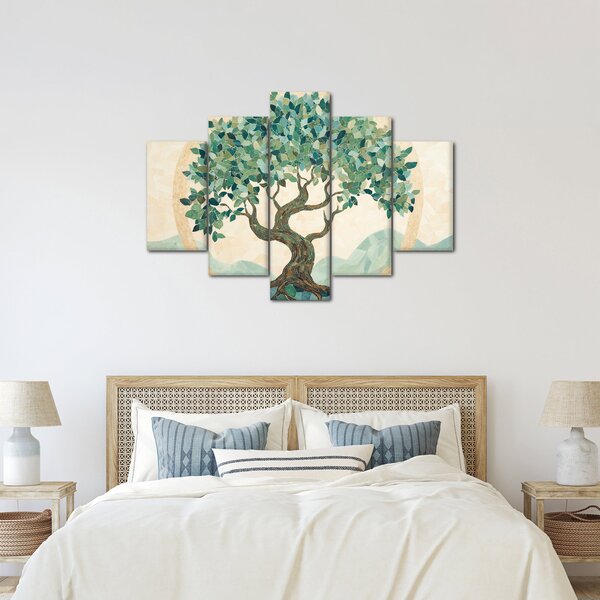 Obraz – Elegantná mozaika so stromom (150x105 cm)