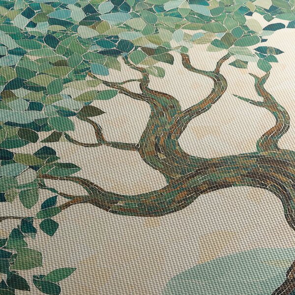 Obraz – Elegantná mozaika so stromom (150x105 cm)