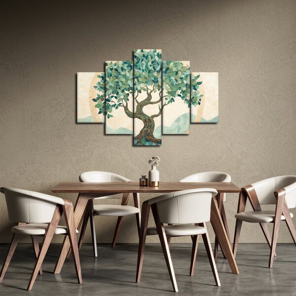 Obraz – Elegantná mozaika so stromom (150x105 cm)