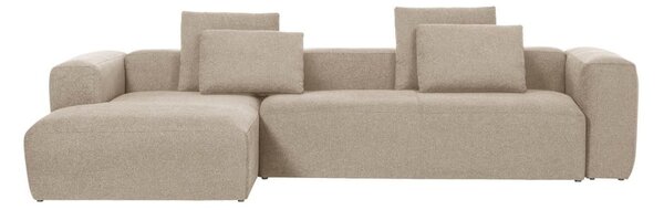 Béžová rohová pohovka (ľavý roh) Blok – Kave Home