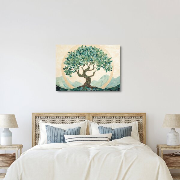 Sklenený obraz – Elegantná mozaika so stromom (70x50 cm)