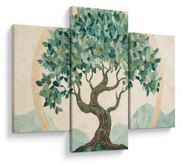 Obraz – Elegantná mozaika so stromom (90x60 cm)