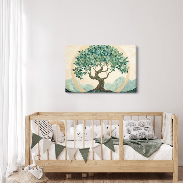 Obraz – Elegantná mozaika so stromom (90x60 cm)