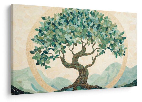 Obraz – Elegantná mozaika so stromom (90x60 cm)