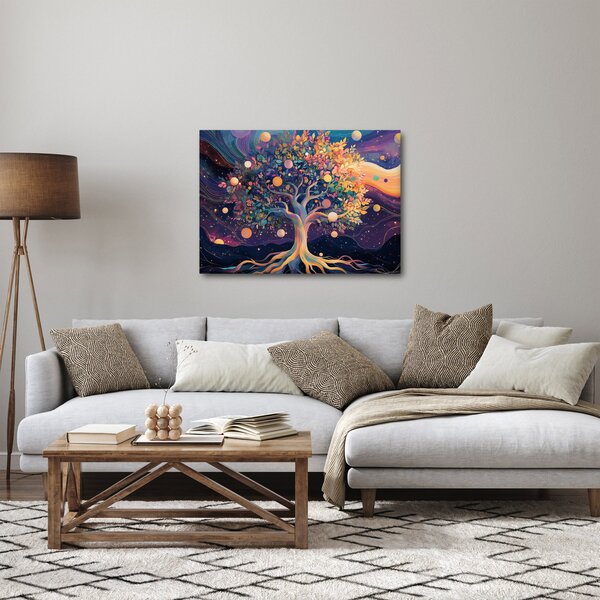 Obraz – Fialový strom plný energie (70x50 cm)