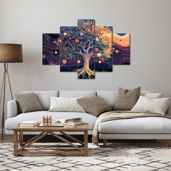 Obraz – Fialový strom plný energie (150x105 cm)
