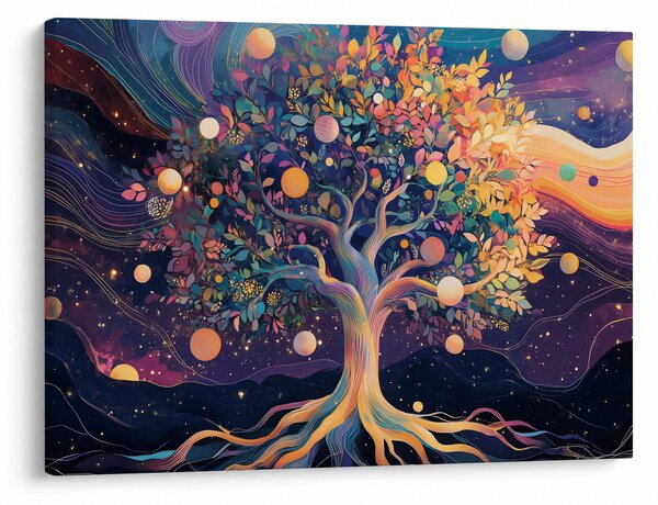 Obraz – Fialový strom plný energie (70x50 cm)