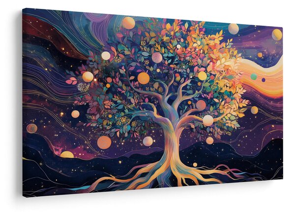 Obraz – Fialový strom plný energie (90x60 cm)