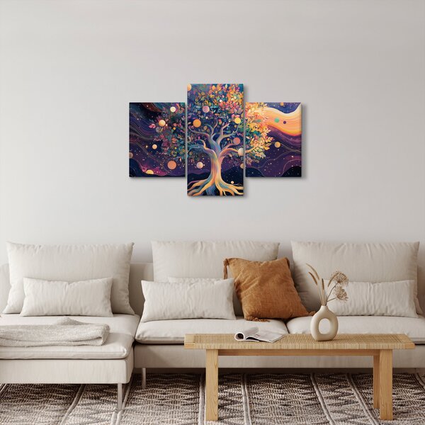 Obraz – Fialový strom plný energie (90x60 cm)