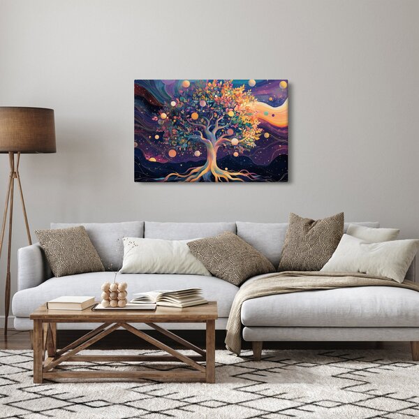 Obraz – Fialový strom plný energie (90x60 cm)