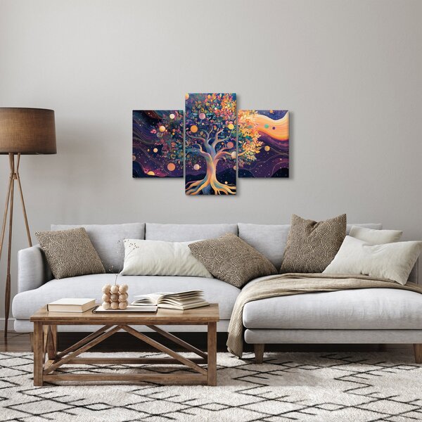 Obraz – Fialový strom plný energie (90x60 cm)
