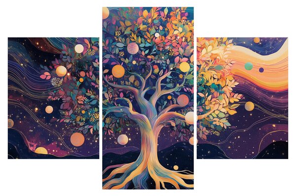Obraz – Fialový strom plný energie (90x60 cm)