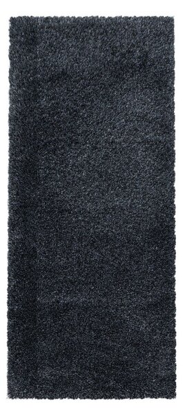 Antracitový behúň 80x250 cm Fluffy – Ayyildiz Carpets