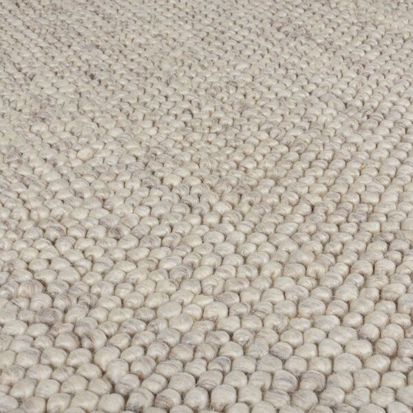 Svetlosivý ručne tkaný behúň s prímesou vlny 60x230 cm Minerals – Flair Rugs