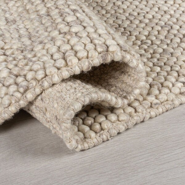 Svetlosivý ručne tkaný behúň s prímesou vlny 60x230 cm Minerals – Flair Rugs
