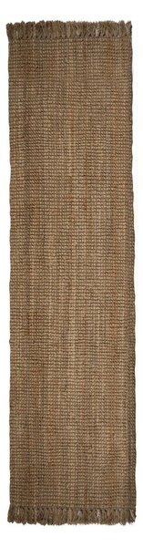 Hnedý jutový behúň Flair Rugs Jute, 60 x 230 cm