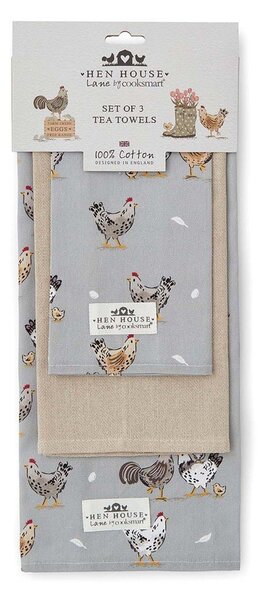 Bavlnené utierky v súprave 3 ks 45x65 cm Hen House – Cooksmart ®