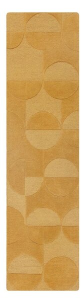 Okrovožltý vlnený koberec behúň 60x230 cm Gigi – Flair Rugs