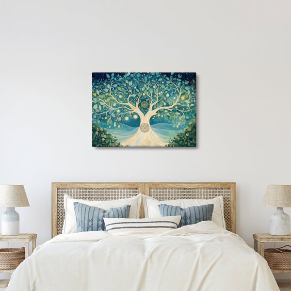 Obraz – Magický strom so špirálami (70x50 cm)