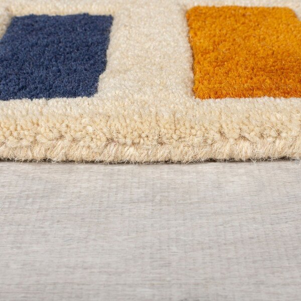 Ručne tkaný vlnený behúň 60x230 cm Retro Blocks – Flair Rugs