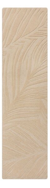Béžový vlnený koberec behúň 60x230 cm Lino Leaf – Flair Rugs