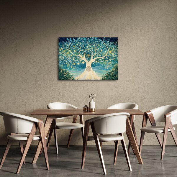 Obraz – Magický strom so špirálami (70x50 cm)