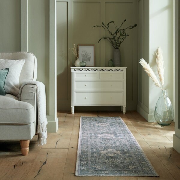 Zelený umývateľný behúň s prímesou recyklovaných vlákien 60x230 cm Windsor – Flair Rugs