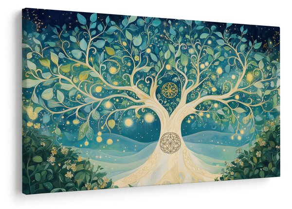 Obraz – Magický strom so špirálami (90x60 cm)