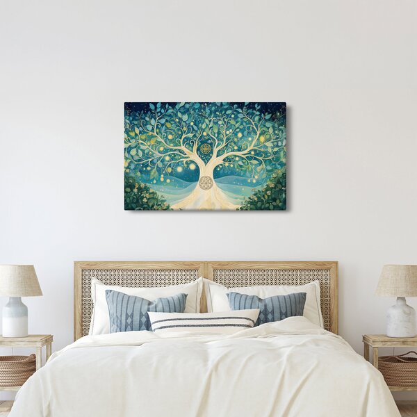 Obraz – Magický strom so špirálami (90x60 cm)