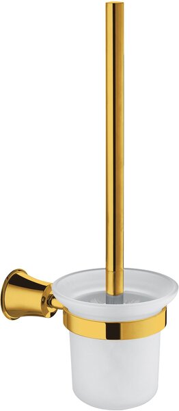 Omnires Art LIne toaletná kefa priskrutkované sklenená-zlatá AL53620GL