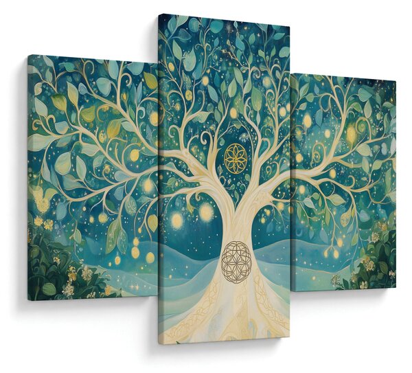 Obraz – Magický strom so špirálami (90x60 cm)