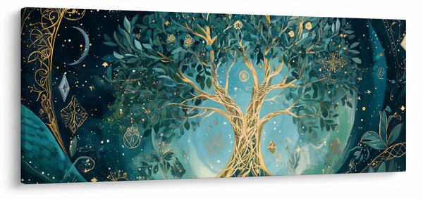 Obraz – Strom života vo vesmíre (120x50 cm)