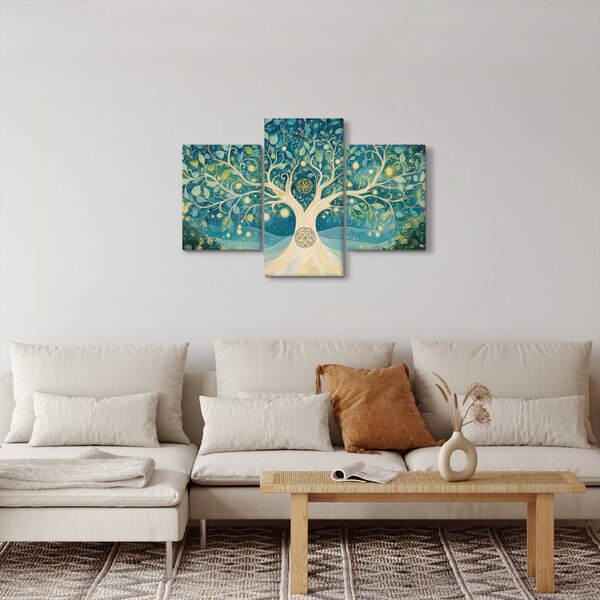 Obraz – Magický strom so špirálami (90x60 cm)