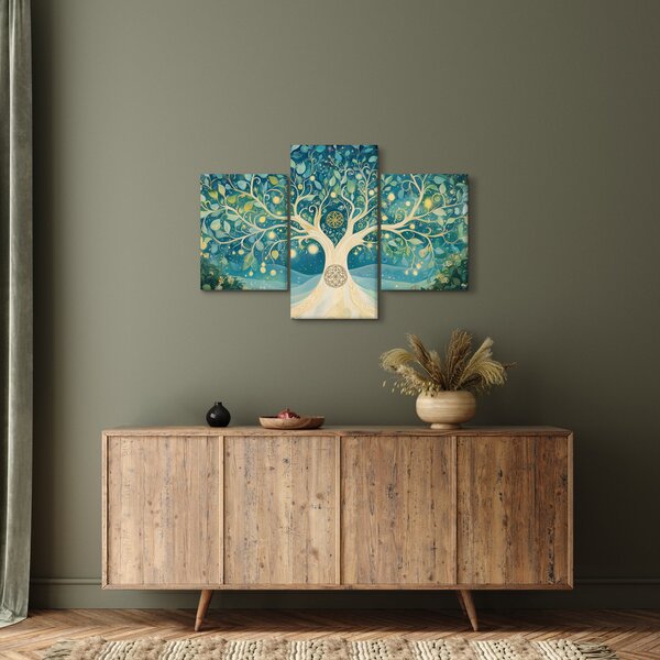 Obraz – Magický strom so špirálami (90x60 cm)