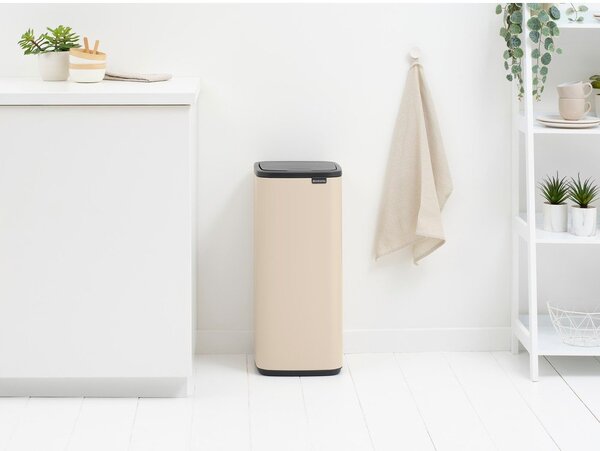 Béžový dotykový oceľový odpadkový kôš 30 l Bo Touch – Brabantia