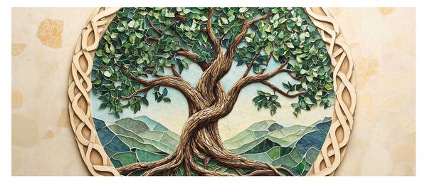 Obraz – Prepletený strom života (120x50 cm)