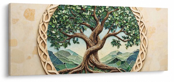 Obraz – Prepletený strom života (120x50 cm)