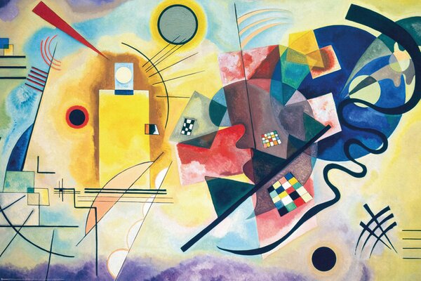 Plagát, Obraz - Wassily Kandinsky - Yellow, Red, Blue