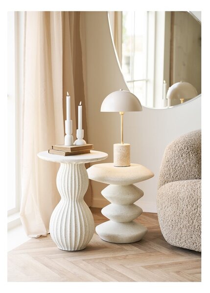 Béžová stolová lampa s kovovým tienidlom (výška 45 cm) Sheffield – House Nordic