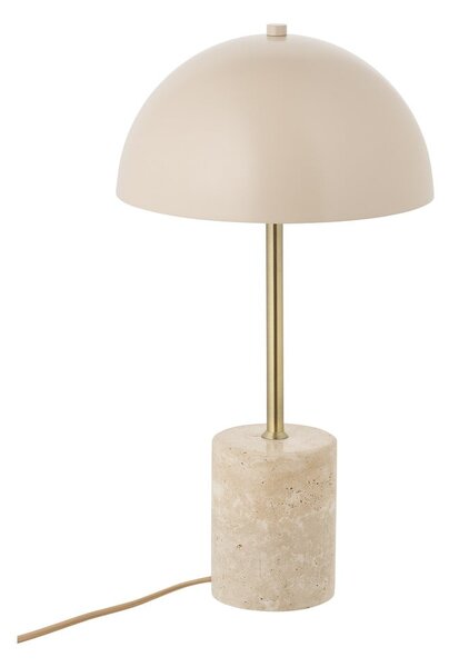Béžová stolová lampa s kovovým tienidlom (výška 45 cm) Sheffield – House Nordic