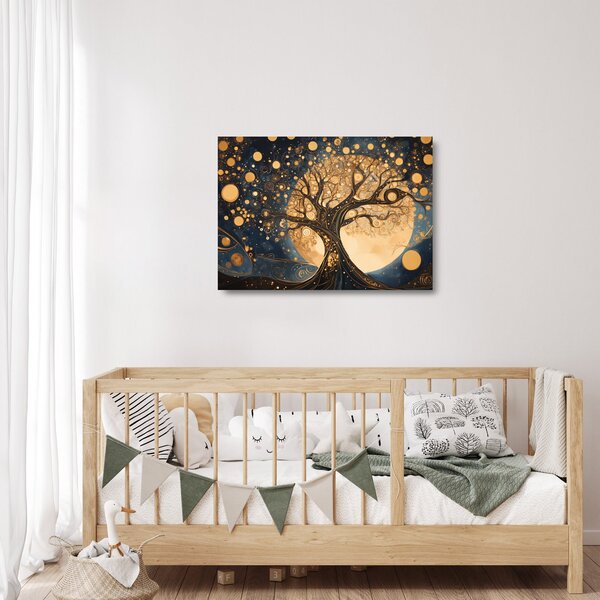 Sklenený obraz – Surrealistický strom (70x50 cm)