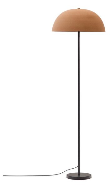 Stojacia lampa v terakotovej farbe s kovovým tienidlom (výška 140 cm) Nibla – Kave Home